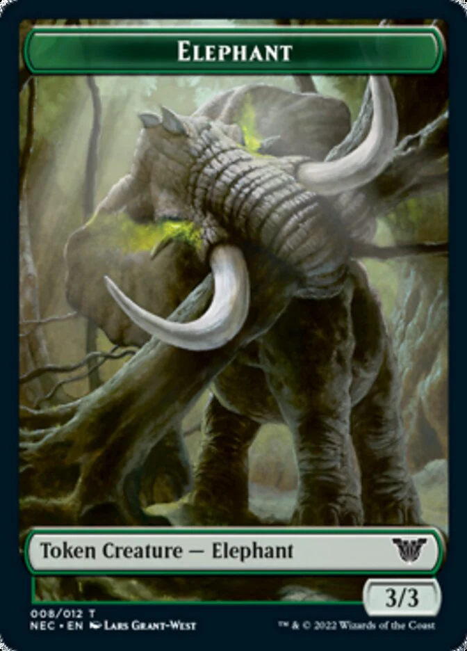 Angel // Elephant Double-Sided Token [Kamigawa: Neon Dynasty Commander Tokens] - Image 2