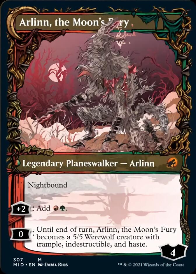 Arlinn, the Pack's Hope // Arlinn, the Moon's Fury (Showcase Equinox) [Innistrad: Midnight Hunt] - Image 2