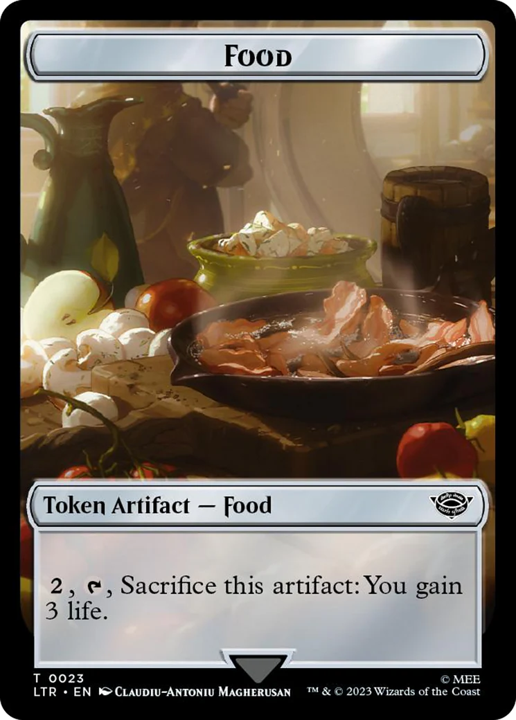 Ballistic Boulder // Food (0023) Double-Sided Token (Surge Foil) [The Lord of the Rings: Tales of Middle-Earth Tokens] - Image 2