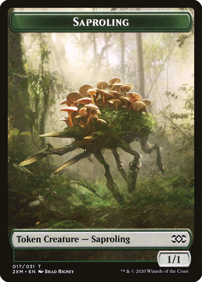 Beast // Saproling Double-Sided Token [Double Masters Tokens] - Image 2