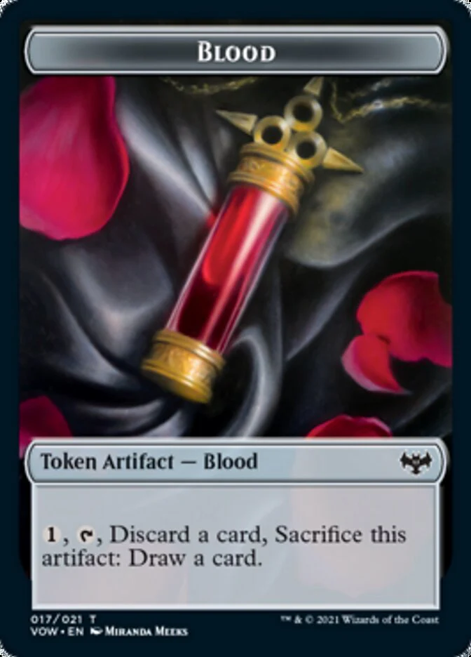 Construct (015) // Blood (017) Double-Sided Token [Challenger Decks 2022 Tokens] - Image 2