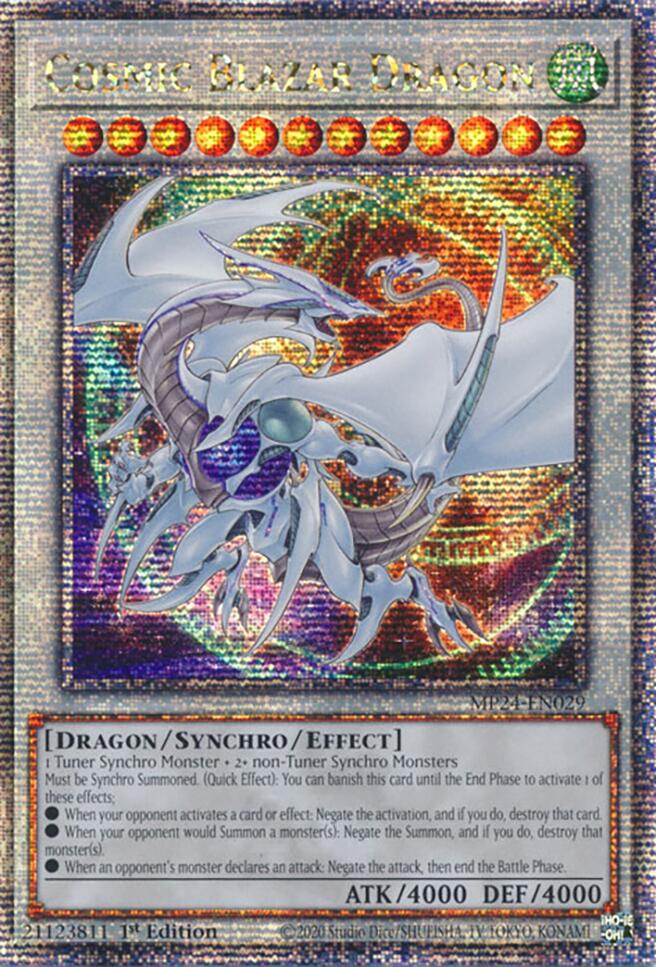 Cosmic Blazar Dragon [MP24-EN029] Quarter Century Secret Rare - Image 3