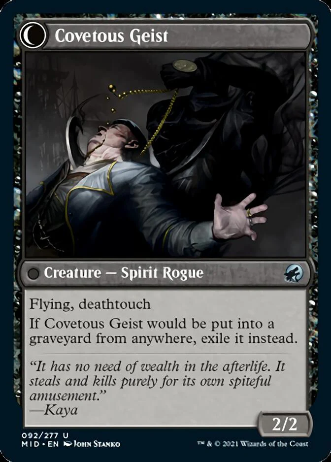 Covert Cutpurse // Covetous Geist [Innistrad: Midnight Hunt] - Image 2