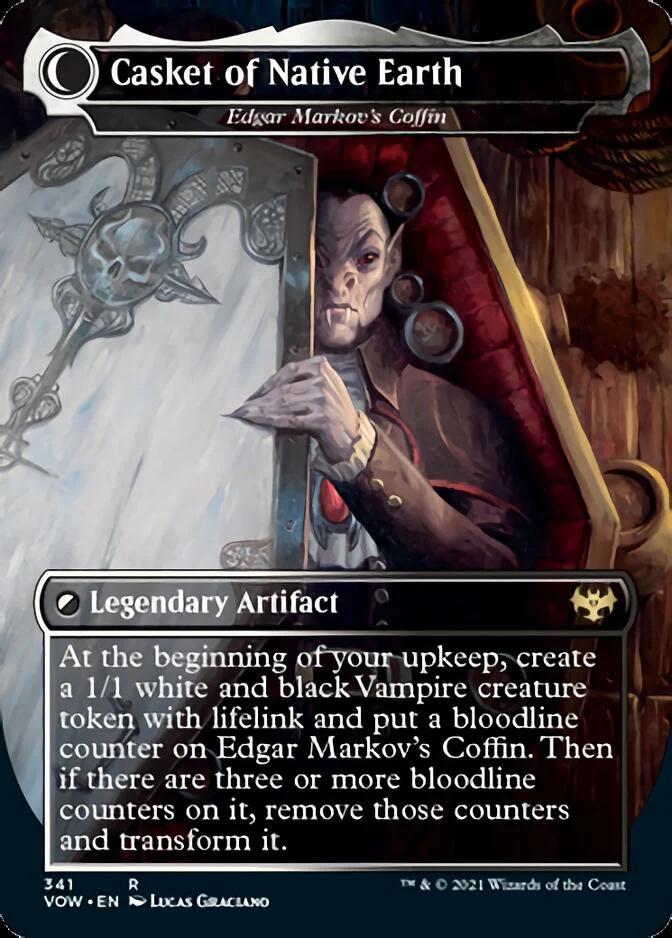 Edgar, Charmed Groom // Edgar Markov's Coffin - Dracula the Voyager // Casket of Native Earth [Innistrad: Crimson Vow] - Image 2