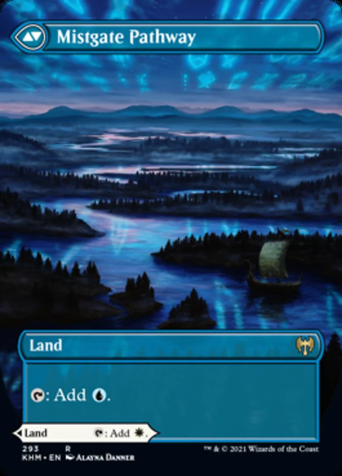 Hengegate Pathway // Mistgate Pathway (Borderless Alternate Art) [Kaldheim] - Image 2