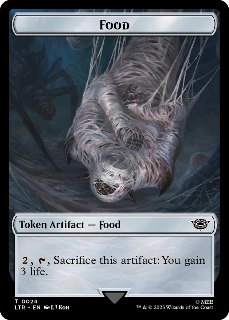 Human Soldier (0015) // Food (0024) Double-Sided Token (Surge Foil) [The Lord of the Rings: Tales of Middle-Earth Tokens] - Image 2