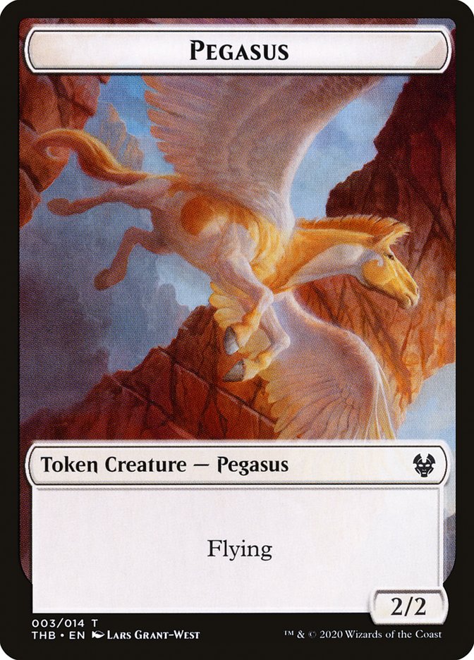Human Soldier // Pegasus Double-Sided Token [Theros Beyond Death Tokens] - Image 2
