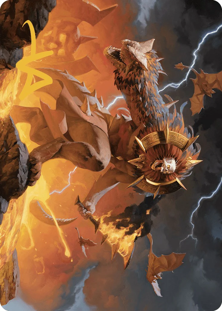 Ojer Axonil, Deepest Might Art Card (Gold-Stamped Signature) [The Lost Caverns of Ixalan Art Series] - Image 2