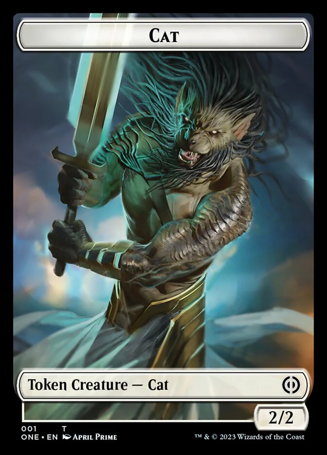 Phyrexian Mite (011) // Cat Double-Sided Token [Phyrexia: All Will Be One Tokens] - Image 2