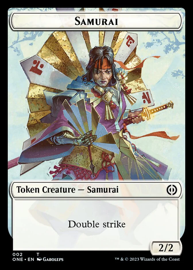 Phyrexian Mite (011) // Samurai Double-Sided Token [Phyrexia: All Will Be One Tokens] - Image 4