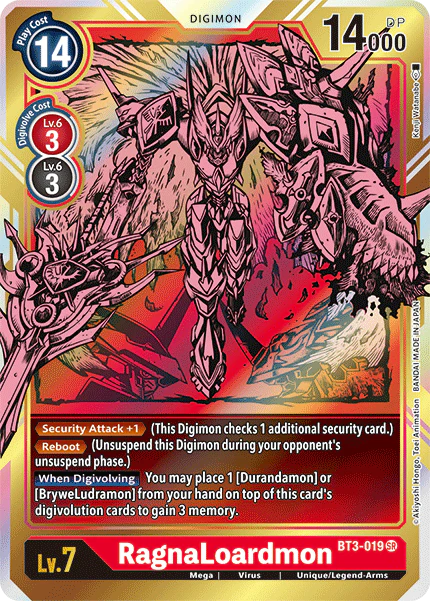 RagnaLoardmon [BT3-019] (Alternate Art) [Release Special Booster Ver.1.5]