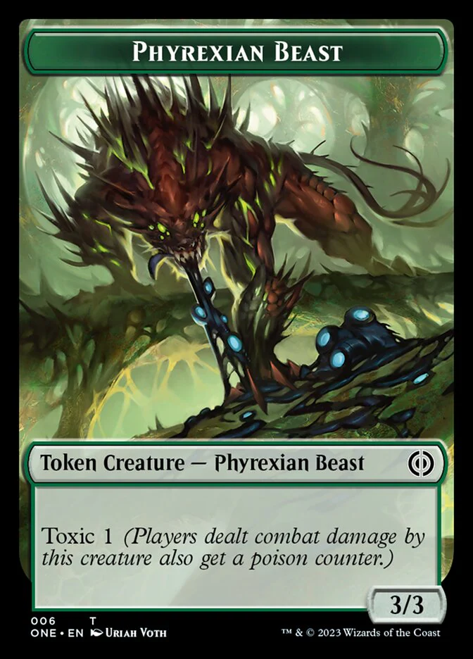 Rebel // Phyrexian Beast Double-Sided Token [Phyrexia: All Will Be One Tokens] - Image 4