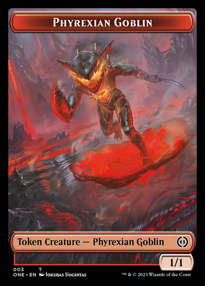 Rebel // Phyrexian Goblin Double-Sided Token [Phyrexia: All Will Be One Tokens] - Image 4