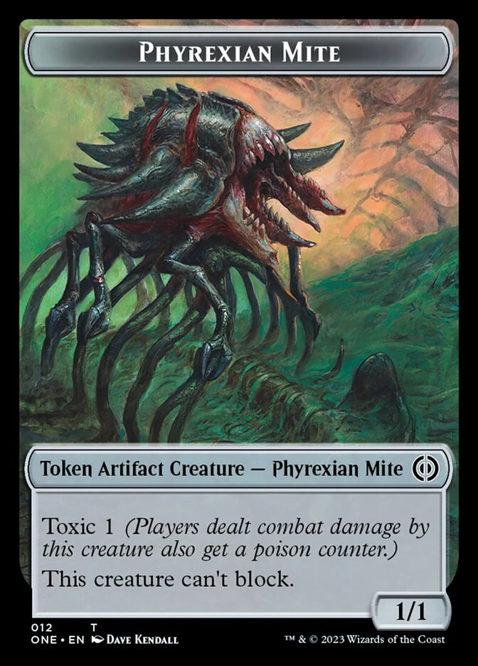 Rebel // Phyrexian Mite (012) Double-Sided Token [Phyrexia: All Will Be One Tokens] - Image 2