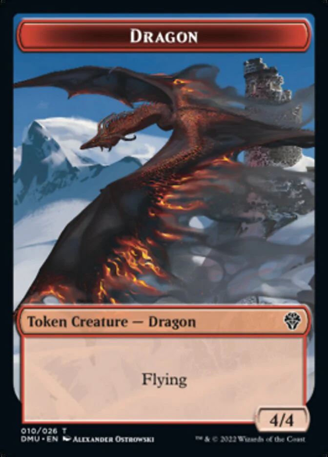 Saproling // Dragon Double-Sided Token [Dominaria United Tokens] - Image 2