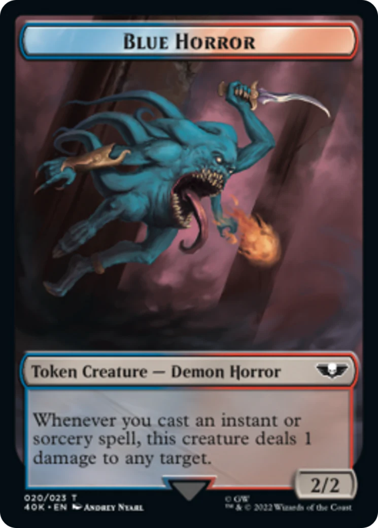 Spawn // Blue Horror Double-Sided Token [Warhammer 40,000 Tokens] - Image 2