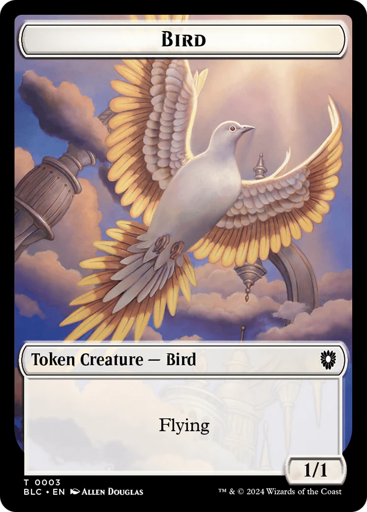 Storm Crow // Bird (003) Double-Sided Token [Bloomburrow Commander Tokens] - Image 2