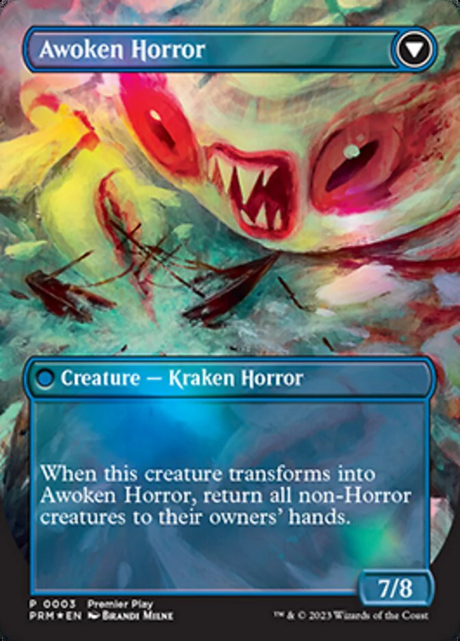 Thing in the Ice // Awoken Horror (Borderless Alternate Art) [Regional Championship Qualifiers 2023] - Image 2