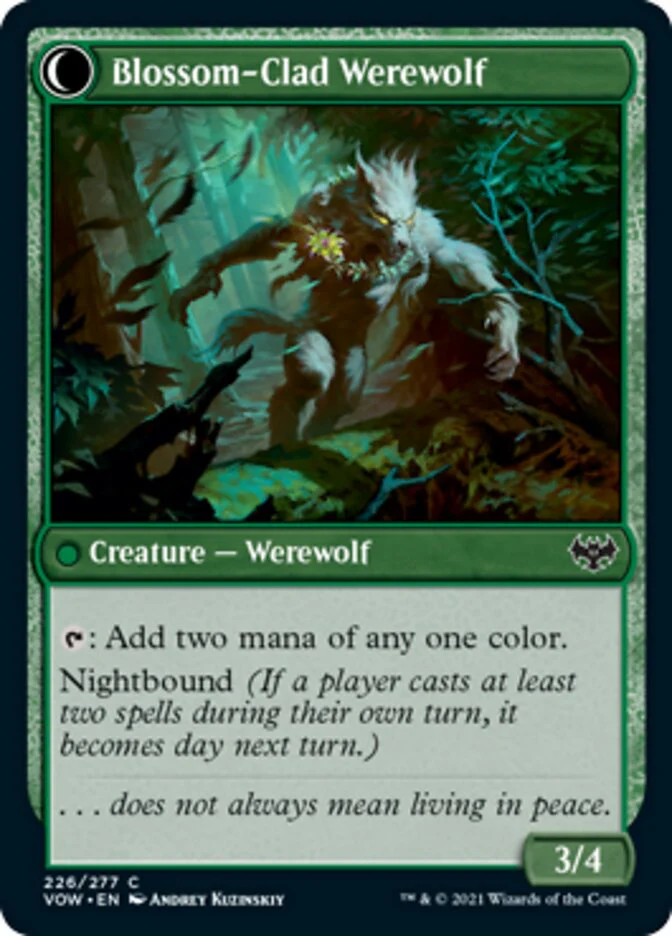 Weaver of Blossoms // Blossom-Clad Werewolf [Innistrad: Crimson Vow] - Image 2