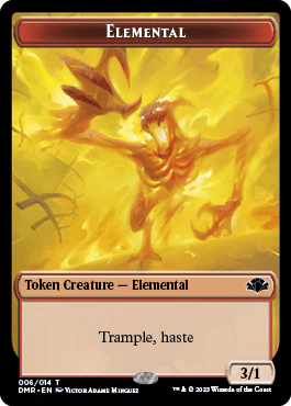 Zombie // Elemental Double-Sided Token [Dominaria Remastered Tokens] - Image 2